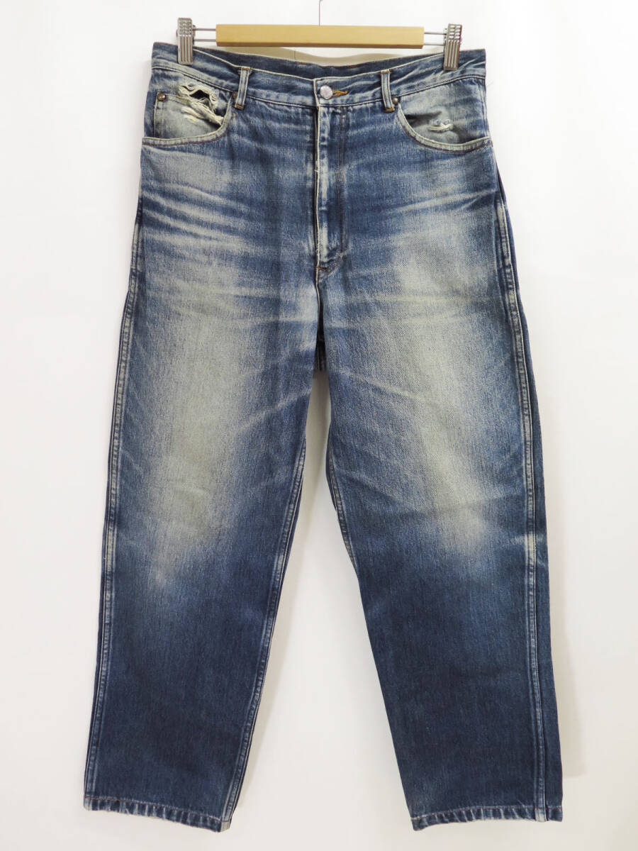 80s COMME des GARCONS HOMME WIDE TAPERED DENIM PANTS VINTAGE コムデギャルソン オム ワイドテーパード デニム パンツ ビンテージ拍卖