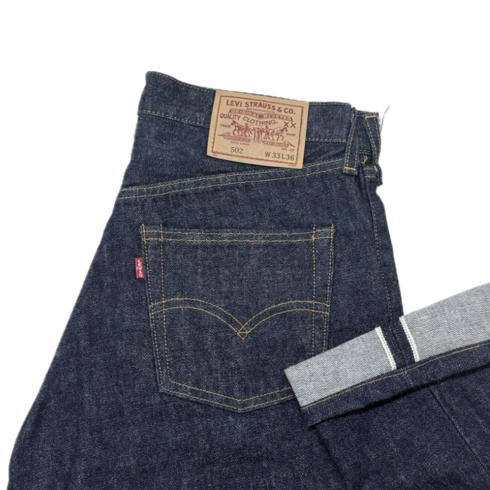 濃紺 日本製 復刻 90s 97年製 Levi's リーバイス 502-XX BIGE ビッグE セルビッチ 赤耳 140周年 デニム ジーンズ W33/CR428/検LVC拍卖