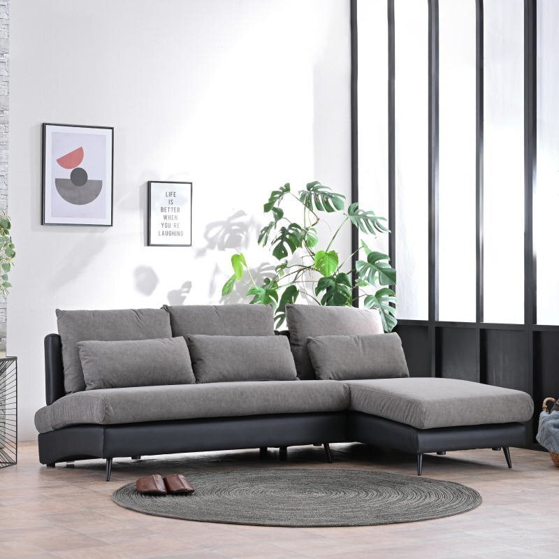 新品 カウチソファー 撥水加工 傷に強い 3人掛け ファブリック バイカラー シェーズロングソファ 3P おしゃれ モダン outlet:ST10-19N01拍卖