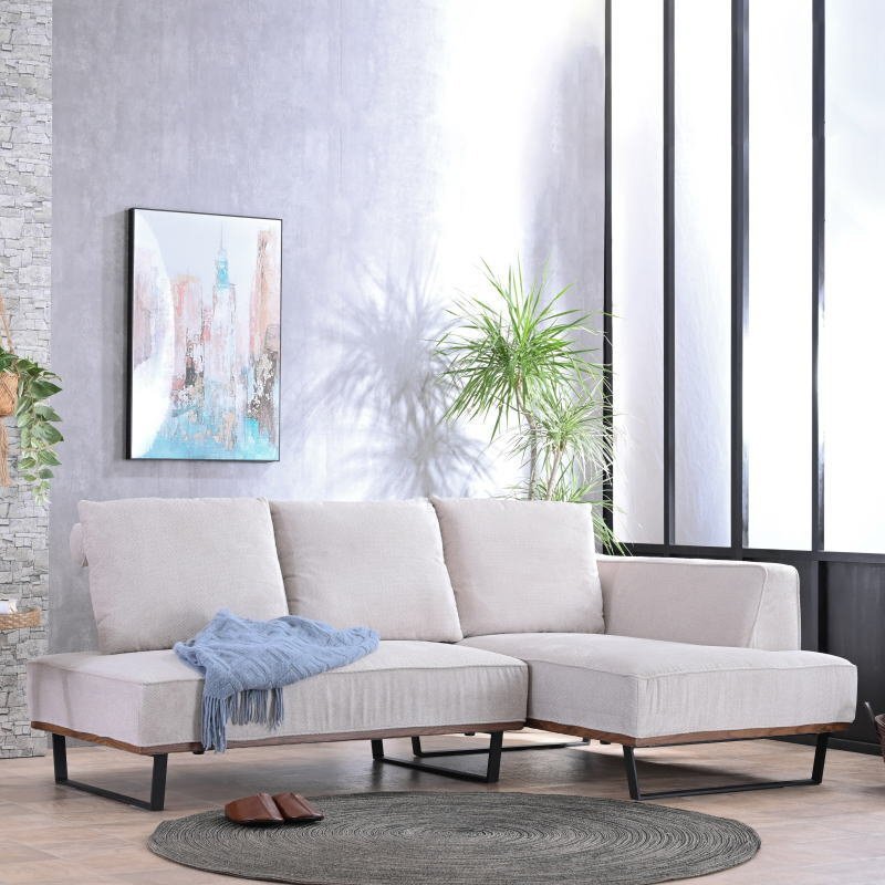 新品 カウチソファー 撥水加工 傷に強い 3人掛け ファブリック 北欧風 3P おしゃれ L字型 コーナー ナチュラルモダン ソファー:ST42-5L01拍卖