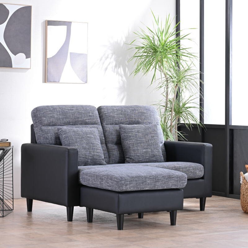 新品 ハイバック ファブリック 2人掛けソファ カバーリング スツール付き カウチソファ オットマン おしゃれ 2Pソファ outlet:ST32-9R-ZQ拍卖