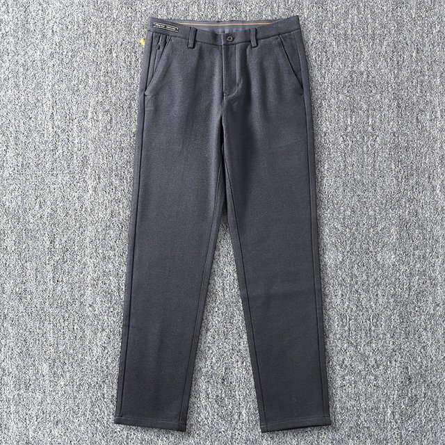 新品 ウール混パンツ テーパードパンツ メンズスラックス 秋冬 厚手 防寒 ゴムウエスト ノーアイロン ビジネス 紳士 長ズボン 灰 T7121-3XL拍卖