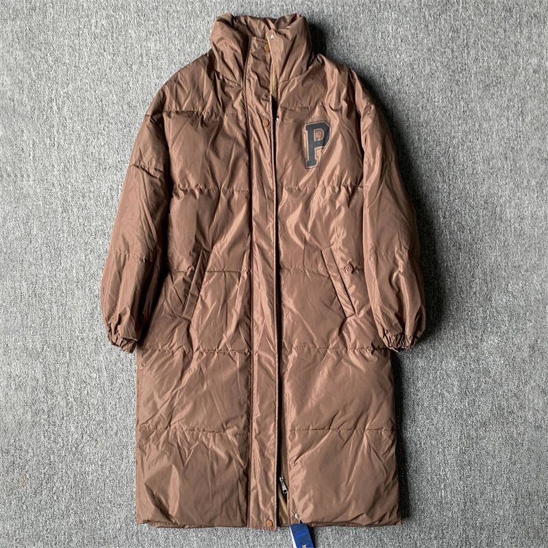 人気モデル EU製 DCKMANY新品 メンズ ロング ダウンジャケット 男女兼用 防風極寒 レディース ラグランスリーブ/ブラウンB8369-XL拍卖