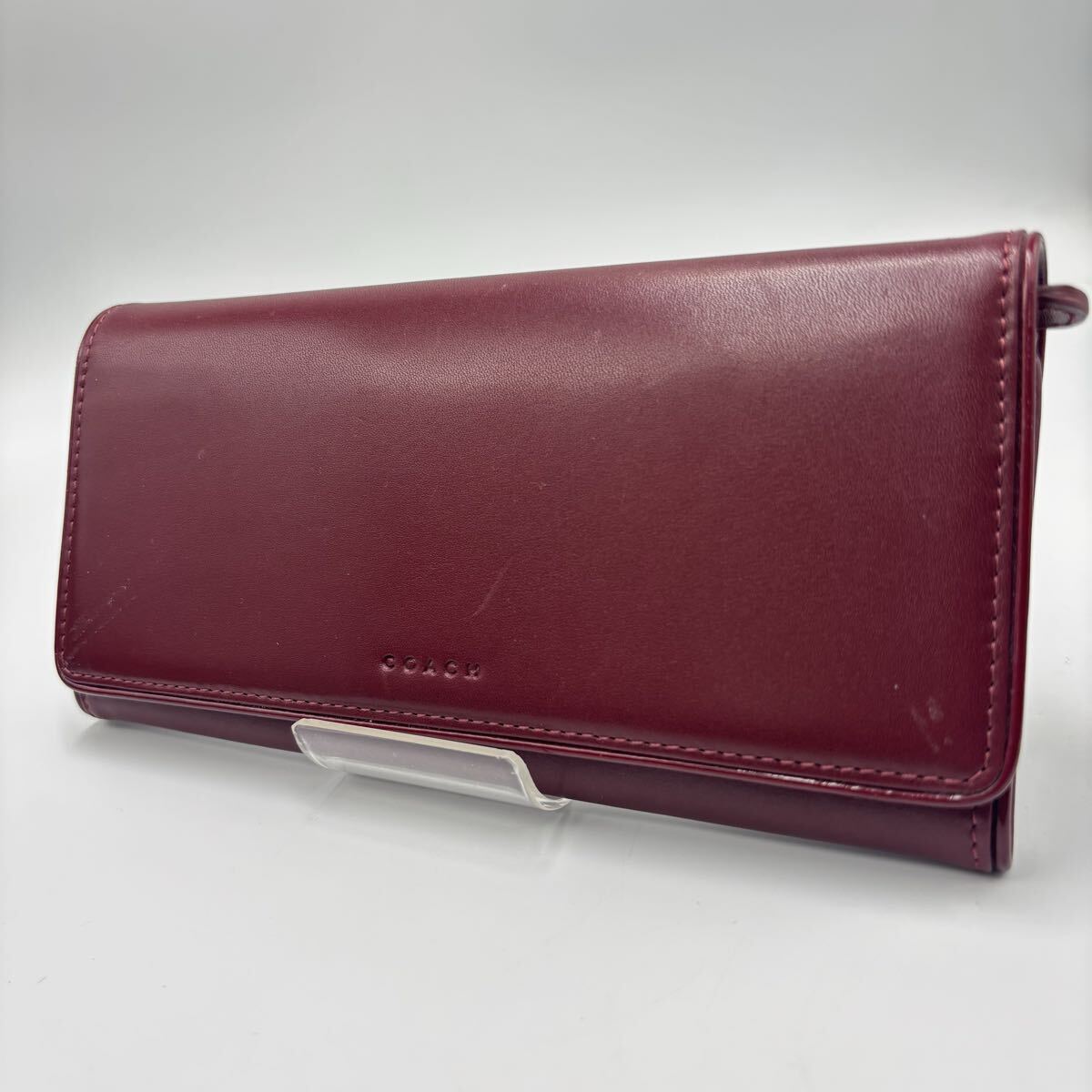 FN20251010-1025-1279 COACH コーチ ロングウォレット 長財布 ボルドー系 小銭入れあり拍卖