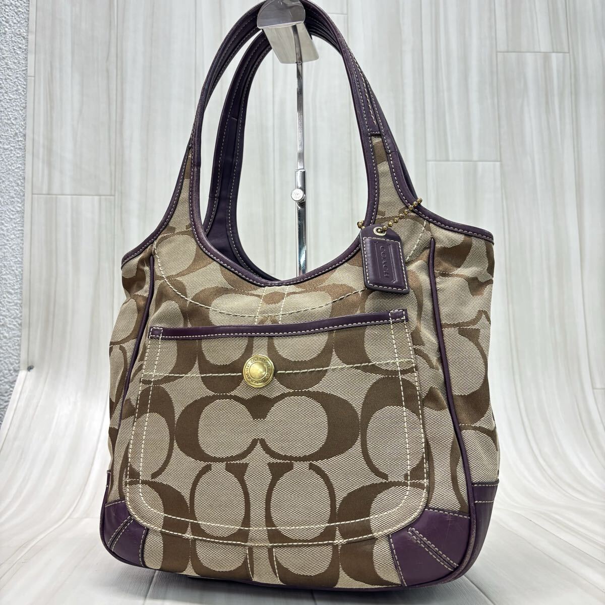 FN20251024-1025-2088 COACH コーチ シグネチャー トートバッグ 総柄 肩掛けバッグ レディース 鞄 婦人バッグ拍卖