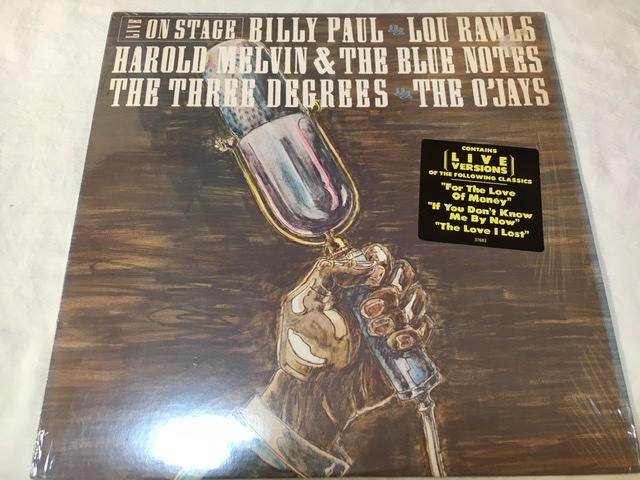 BILLY PAUL LOU RAWLS THE O'JAYS HAROLD MELVIN THE THREE DEGREES LIVE ON STAGE LP シュリンク付 オムニバス ライブLP拍卖