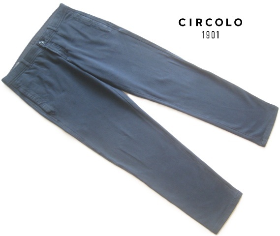 美品ルーマニア製!!チルコロ CIRCOLO 1901*定価3.4万 美シルエット ドローコード入り 後染め加工 薄手スウェットイージーパンツ 44 S拍卖