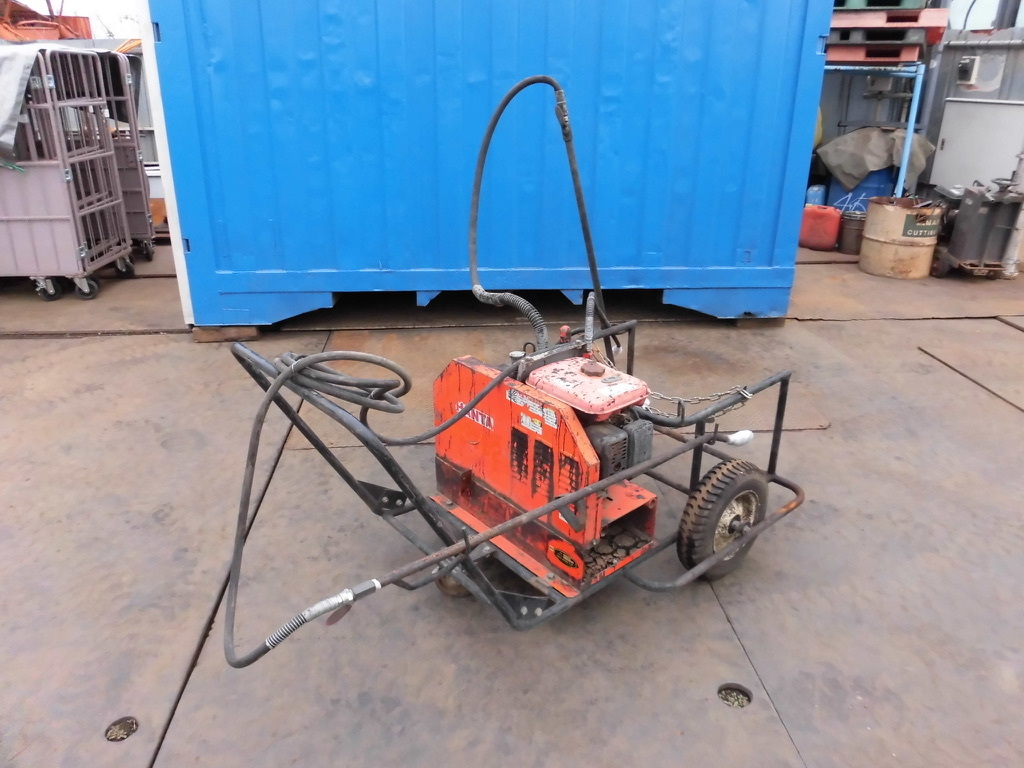 埼玉発★913 HANTA CS-PT 動画あり リアカー式 道路舗装機械 道路舗装 乳剤 アスファルトスプレイヤ 中古 ジャンク 売切★拍卖