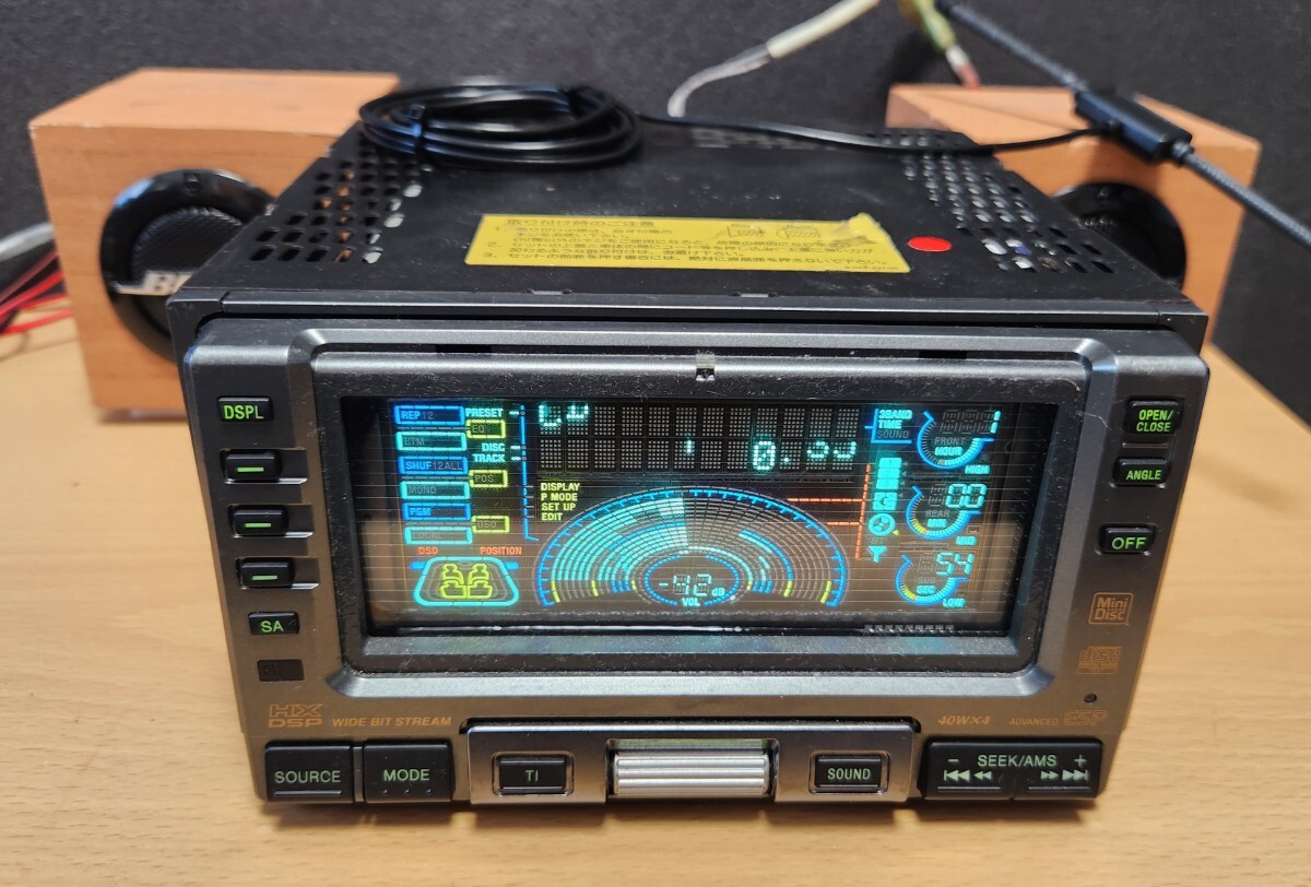【ジャンク扱い】ソニー・カーステレオ「WX-C77MD」ハーネス、取説付き拍卖