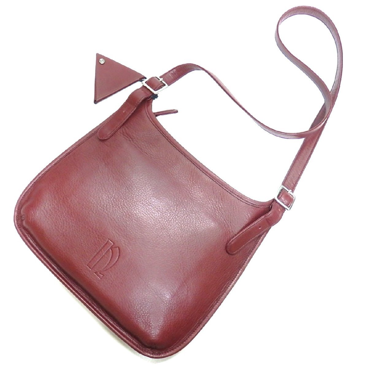 中澤鞄 NAKAZAWA レザー クロスショルダーバッグ ボルドー コインケース付き 斜め掛けバッグ 本革 ワインレッド 赤 レディース○拍卖