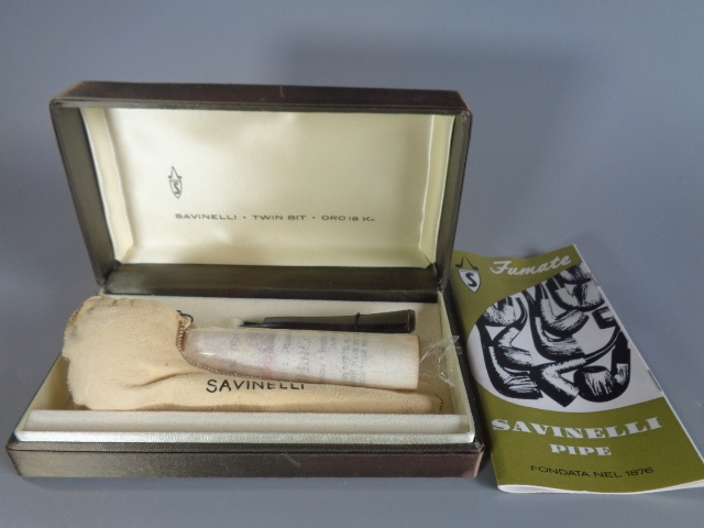 SAVINELLI サビネリ パイプ TWIN BIT ORO 18 KR 喫煙具 *1014-21拍卖
