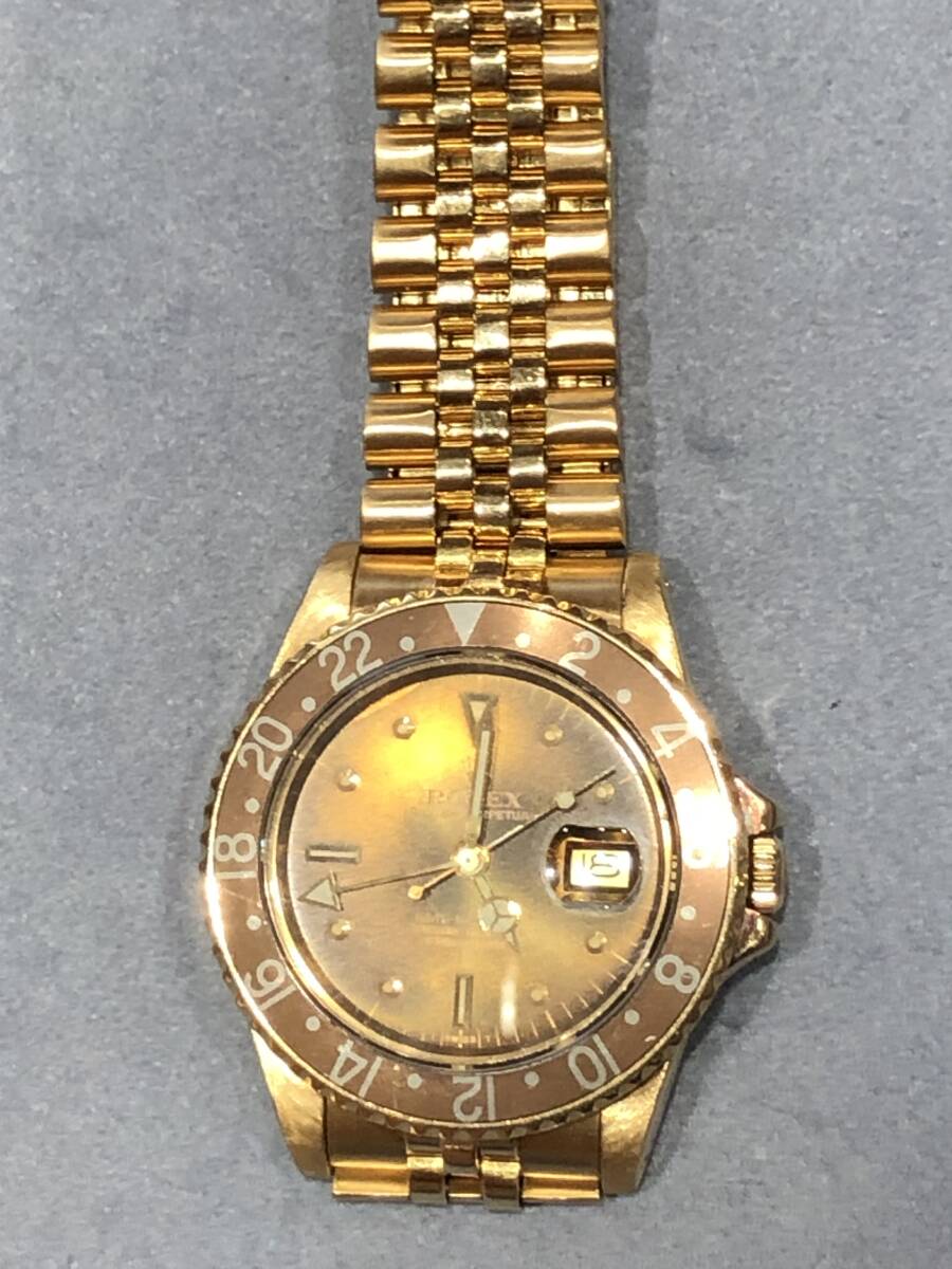 【夢幻】超希少 GMTマスター 金無垢 16758 初期 フルオリジナル 1979年製造 オールトリチウム 即決交渉可能 私物 70's 全金 拍卖