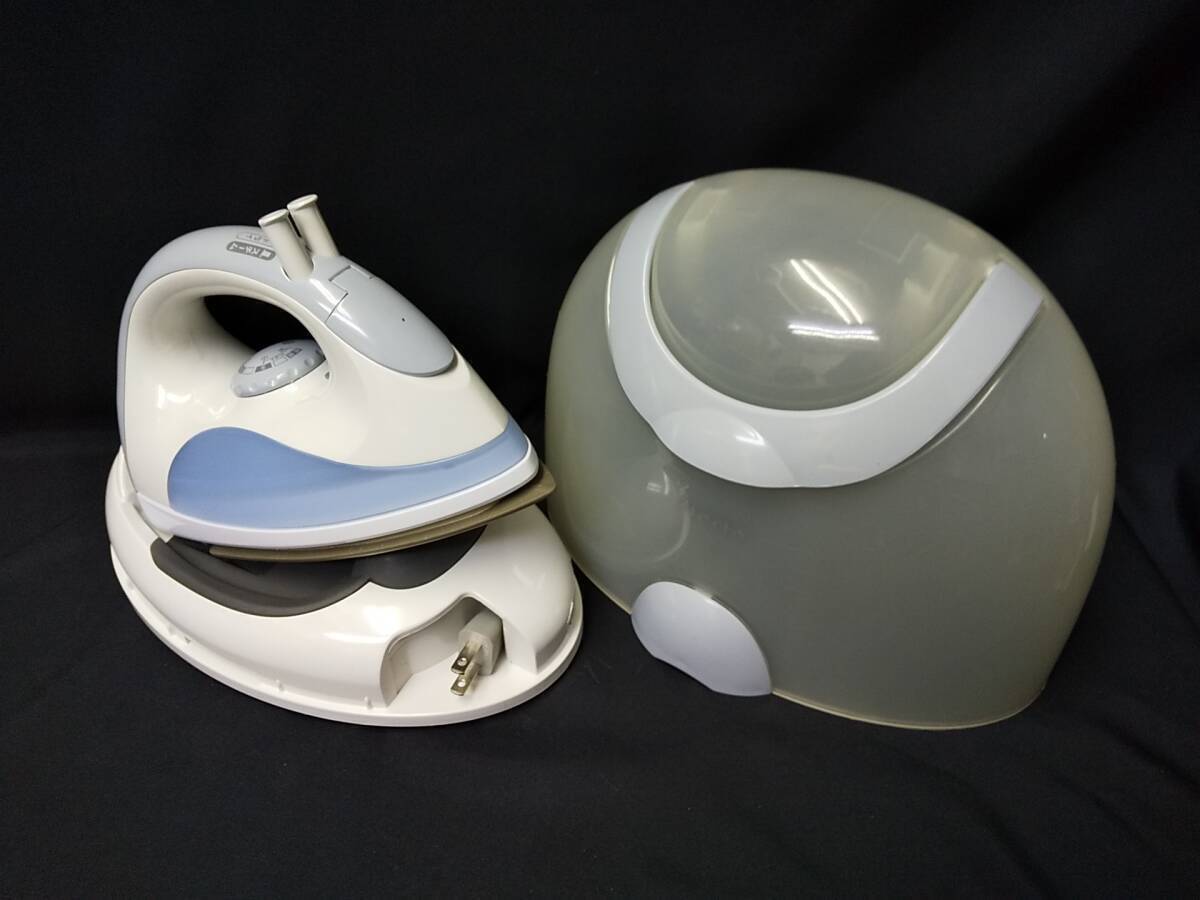 棚-01 現品のみ Pieria コードレス スチーム アイロン DCA-05 ブルー拍卖