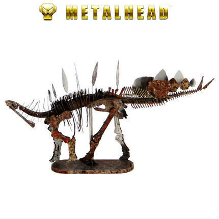 0006-01 現品のみ メタリック パズル 3D 金属製 工作キット 組み立て DIY 立体 インテリア ダイナソー 恐竜 骨 カラーバージョン 03拍卖