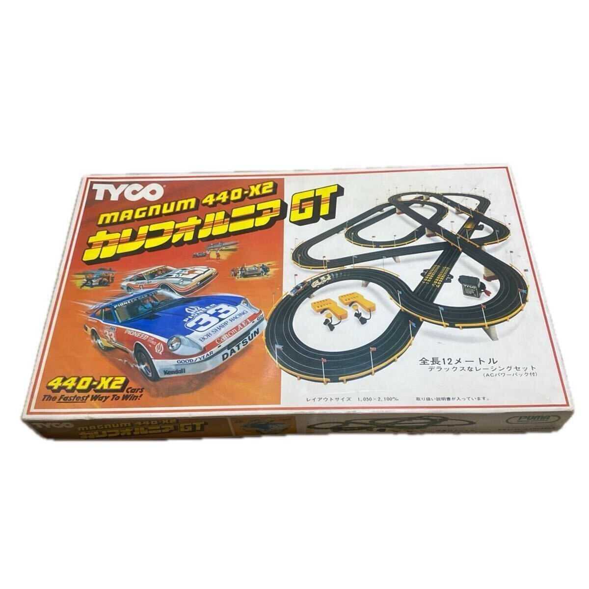 Tyco MAGNUM 440-X2 カリフォルニア GT レーシング セット スロットカー付き 動作確認済拍卖
