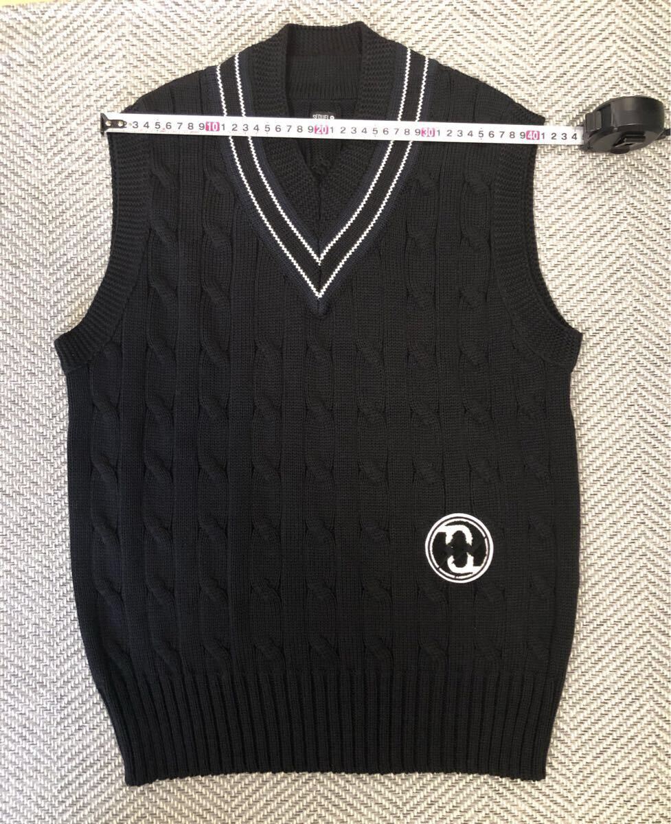 SEQUEL シークエル Vネック ニットベスト Sサイズ (藤原ヒロシ fragment) 美品 100円スタート拍卖