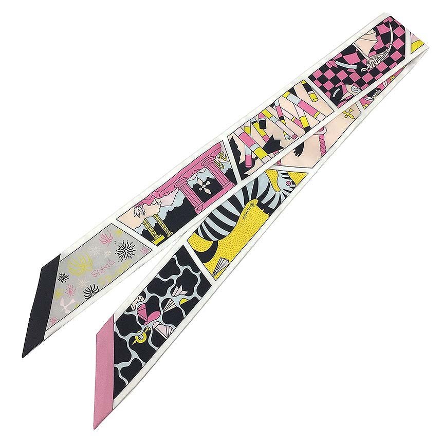 セール 送料無料 HERMES エルメス ツイリー スカーフ HERMES FACTORY SUITE エルメスファクトリースーツ 2023春夏 シルク 未使用品 aq9804拍卖