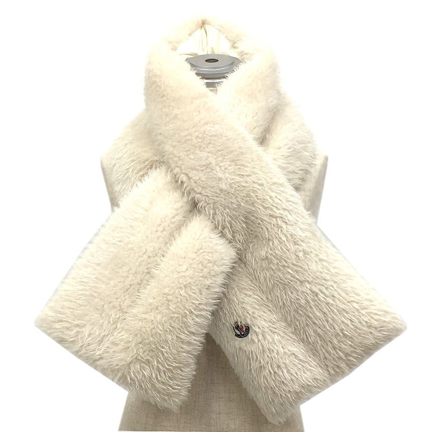 送料無料 MONCLER モンクレール ダウンマフラー E20930000800 C0207 白 aq11367拍卖