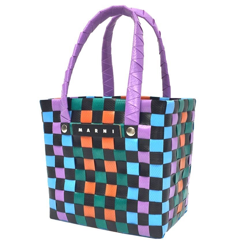 MARNI マルニ マイクロバスケット MW55F MICRO BASKET BAG かごバッグ ミニバスケット フラワーカフェ 美品 aq11473拍卖