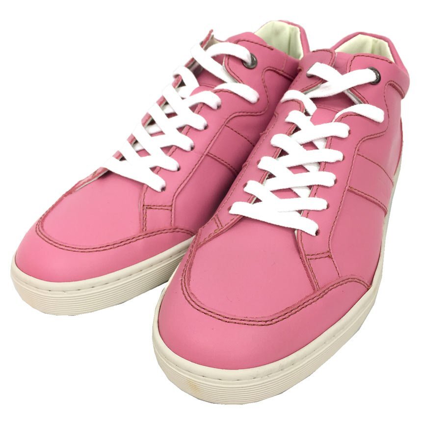 TOD’S トッズ スニーカー ローカット シューズ レザー ピンク 表記サイズ38 日本25cm 箱付き 未使用 新古品 aq10379拍卖