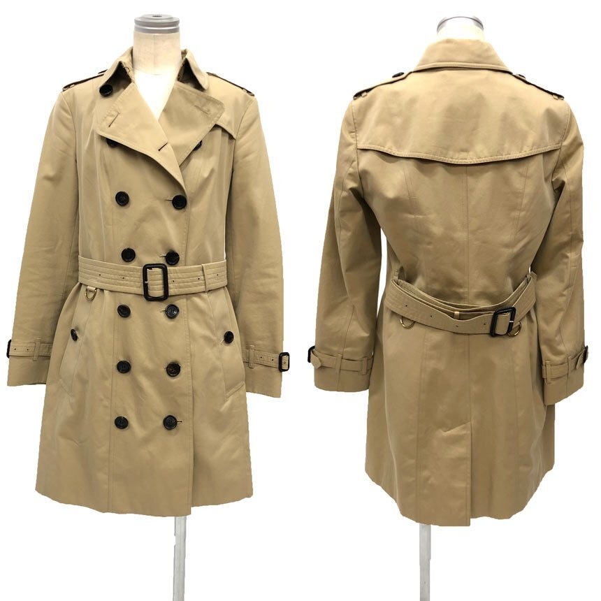 BURBERRY バーバリー トレンチコート 3900455 サンドリンガム レディース UK8サイズ ベージュ 送料無料 aq12016拍卖