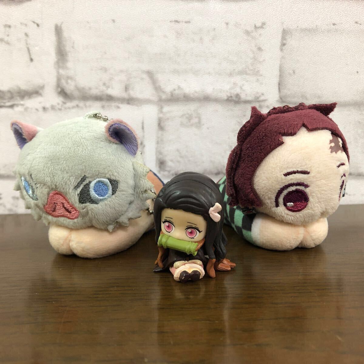 鬼滅の刃 炭治郎/伊之助/ねずこ フィギュアぬいぐるみセット【Y-389】拍卖