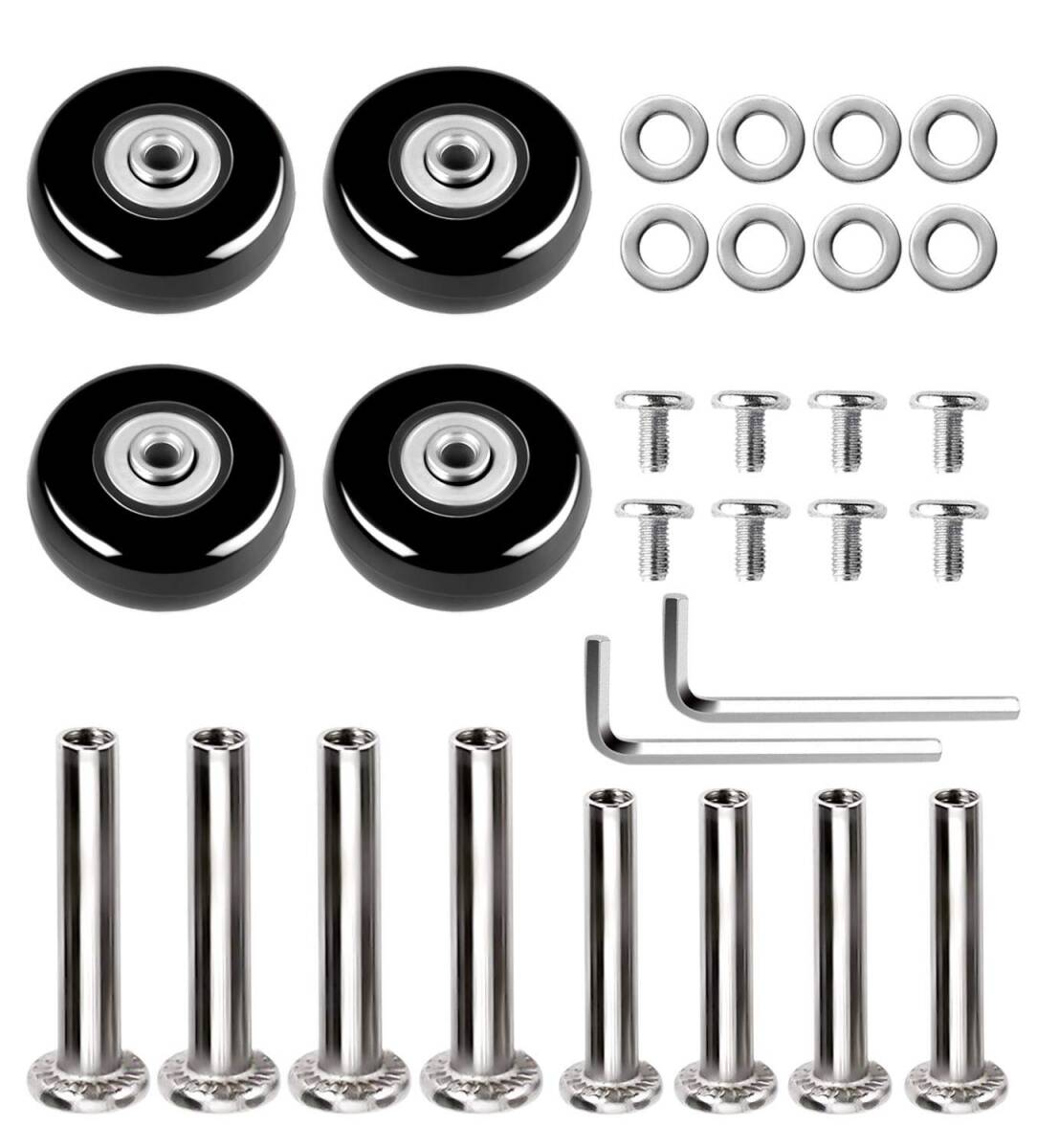 【54mm*18mm 4個セット】キャスター スーツケース キャリーバッグ 交換修理 取替えDIY用拍卖