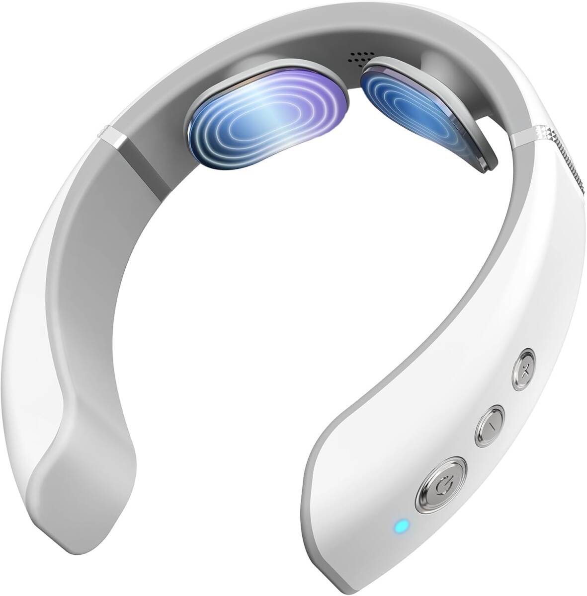 ネックケア 首 リラクゼーション器 (EMS&TENSのW効果x加温 振動)19段階強度調節 10種類モード 日本語音声ガイダンス (ホワイトグレー)拍卖