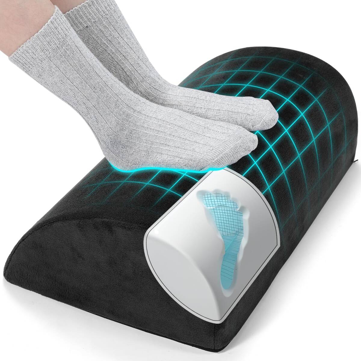 フットレスト デスク下 【整体師監修 膝・足首の負担軽減】 足首サポート 軽量 快適化 足置き台拍卖