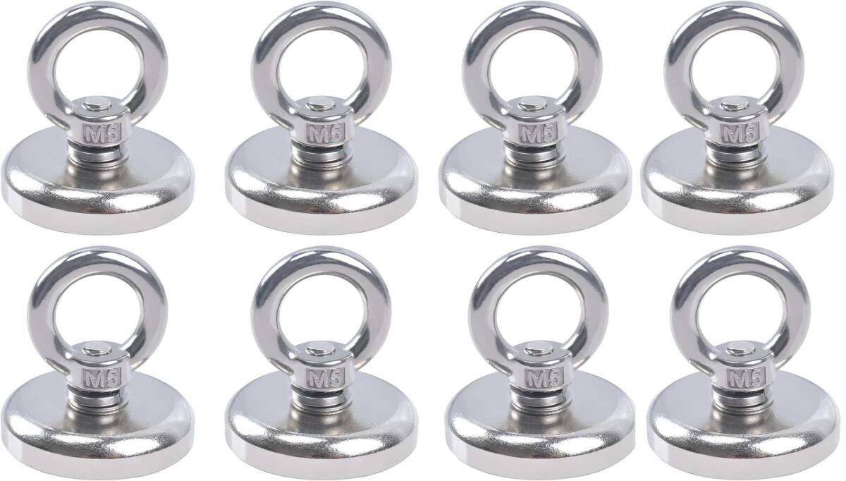 【8個セット】超強力マグネットフック 直径25MM 強力磁石 ネオジム磁石 回転マグネットフック拍卖