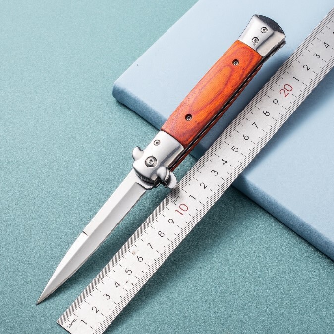 折りたたみナイフ 切れ味良い 折畳式 アウトドア用 フォールディングナイフ 便利携帯 JY14(色:ブラウン)拍卖