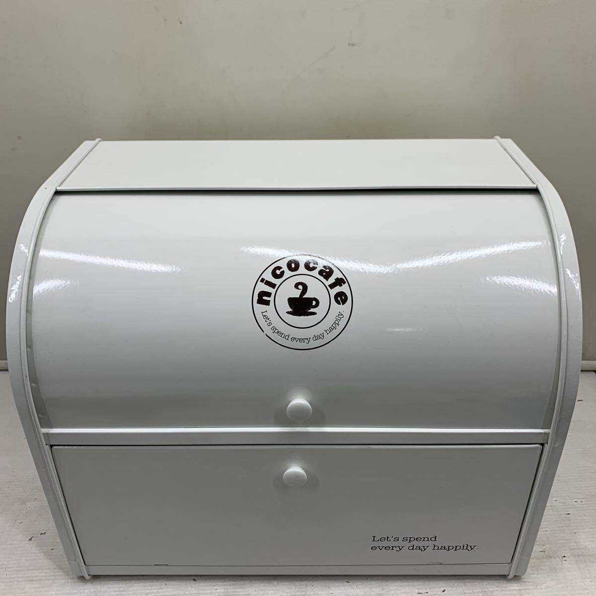 I☆美品☆インテリア nicocafe ブレッドケース キッチン用品 収納 ストレイジスチール 2段ボックス ブレッド缶 パンケース キッチン収納拍卖