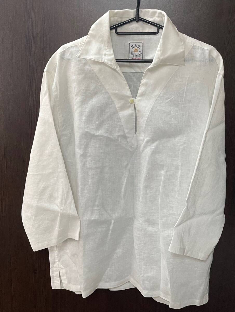 中古品 DoCLASSE ドゥクラッセ リネン シャツ BELGIAN LINEN BLEND XXL 七分袖拍卖