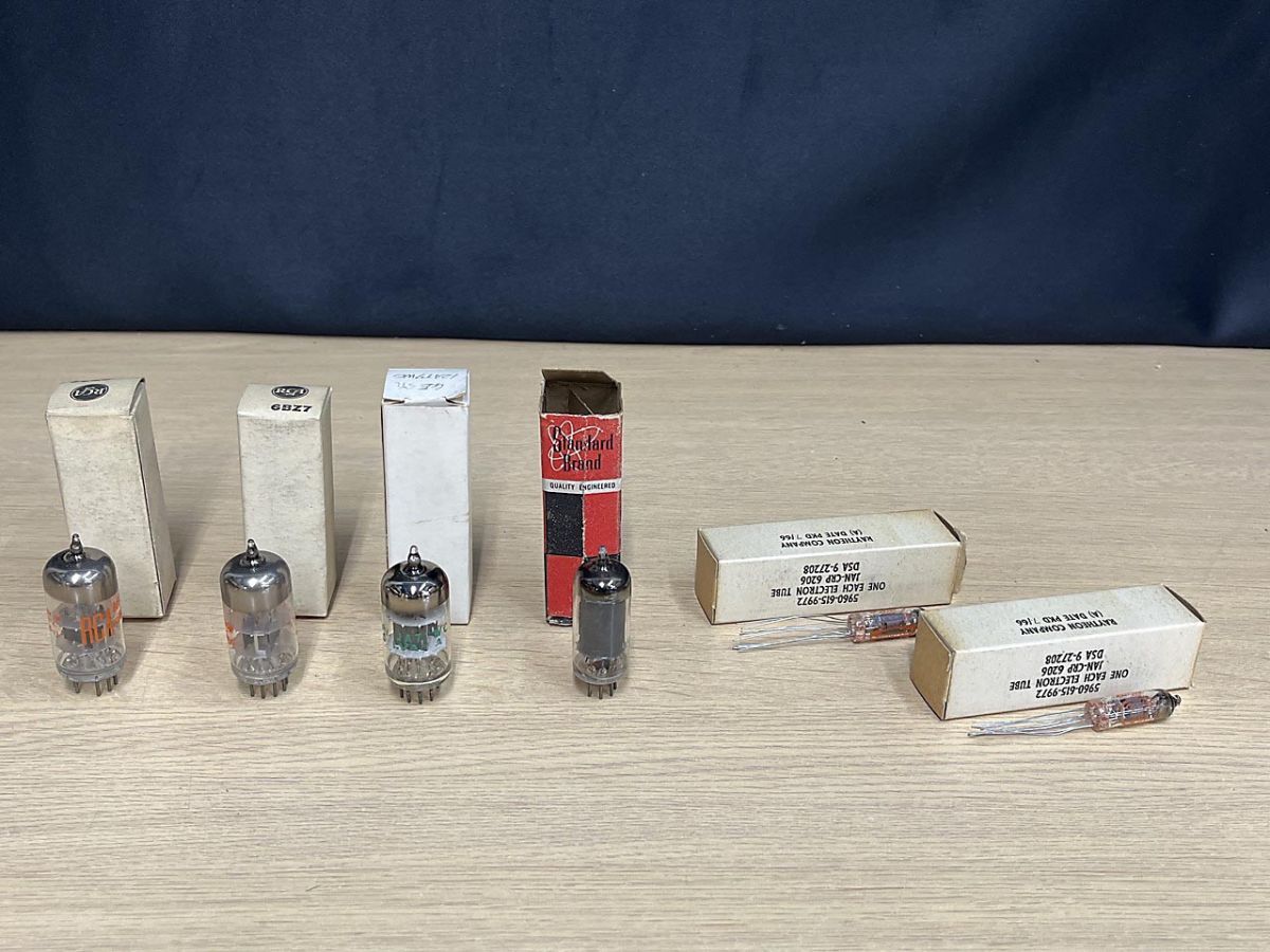 【現状品】RCA 真空管 6BZ7 2本 RAYTHEON 6206 2本 その他2本 計6本セット拍卖