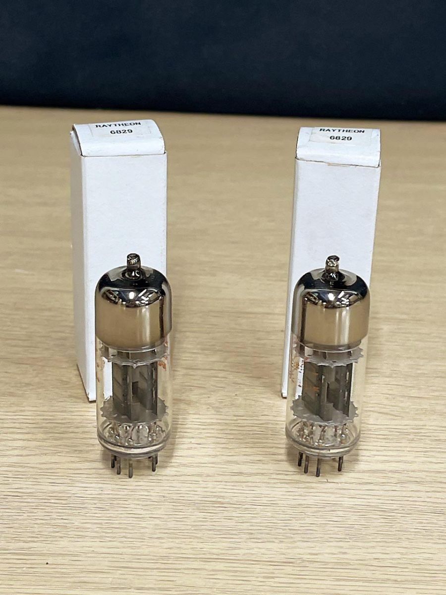 【現状品】Raytheon 6829 (12AT7) トリプルマイカ ペア #2、レイセオン・ビンテージ 真空管拍卖