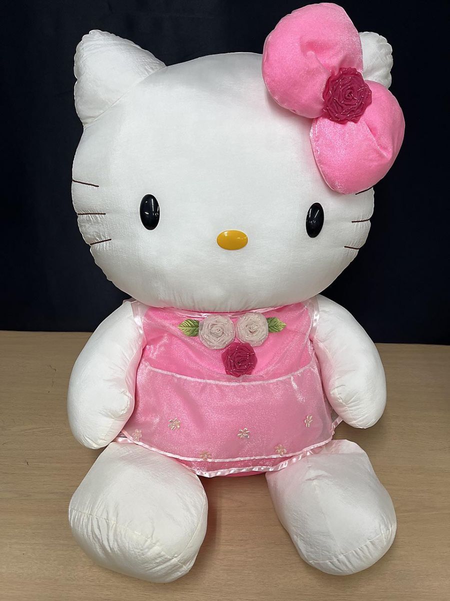 SANRIO サンリオ ハローキティ ぬいぐるみ ローズ リボン 約75cm ★拍卖