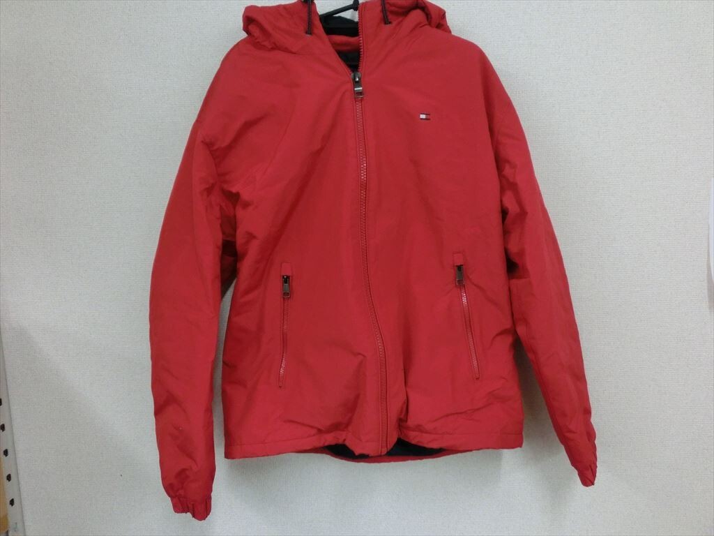 【BS22-51】【100サイズ】トミーヒルフィガー/中綿 コントラストライニングフーデッドジャケット/メンズ/Lサイズ/※汚れ・ほつれ有拍卖