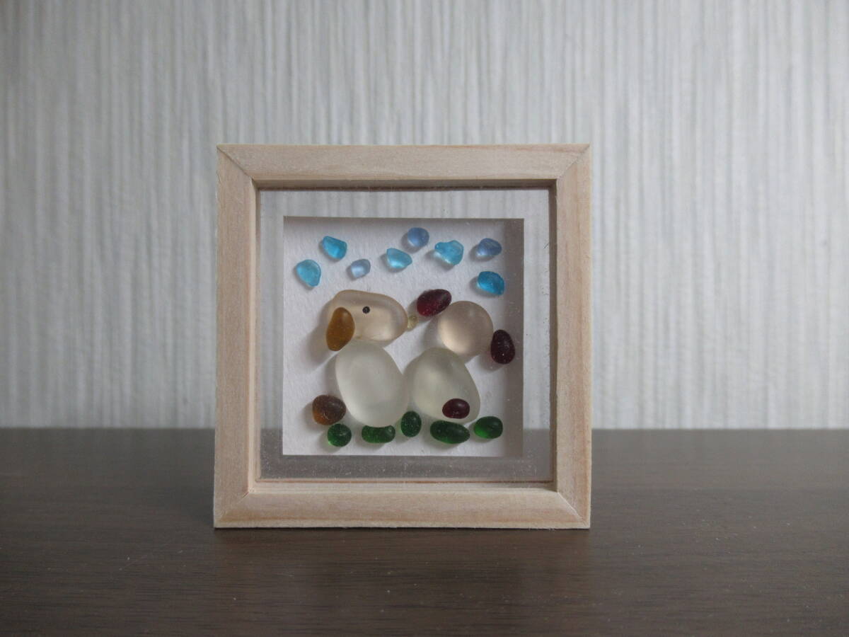 ハンドメイド★ミニチュア雑貨★シーグラス★アート★なかよし★小さな木箱拍卖