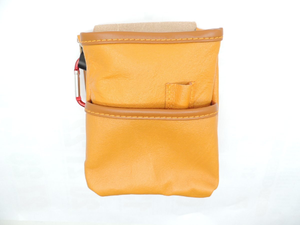 日本製 プロポケ 本皮 電工袋 2段 デルマエバー皮釘袋 PML-302 カラビナフック付 JAN 4931999057330 でんこうぶくろ でるま えば拍卖