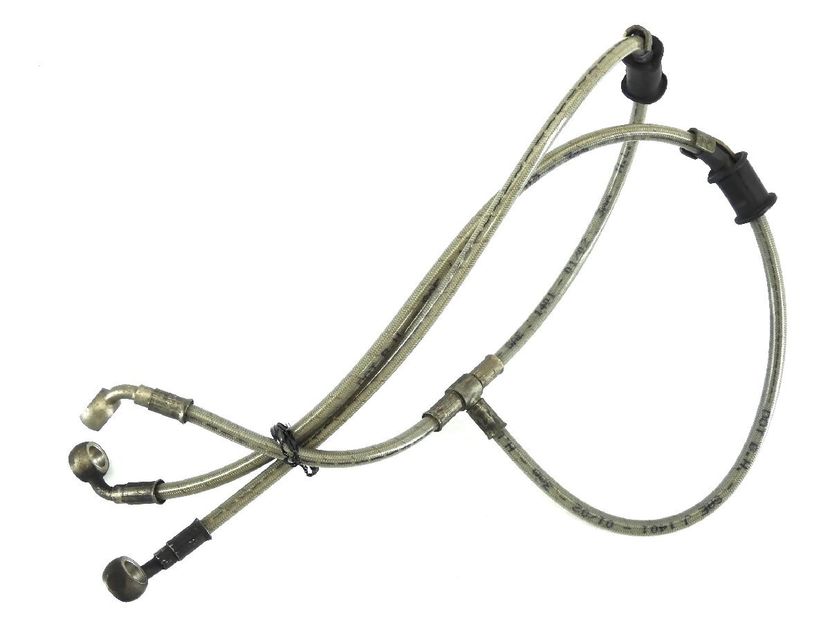 0@1051【評価A】 ドゥカティ モンスター S4 MS4 実動 純正 メッシュ フロント ブレーキ ホース DUCATI Monster拍卖