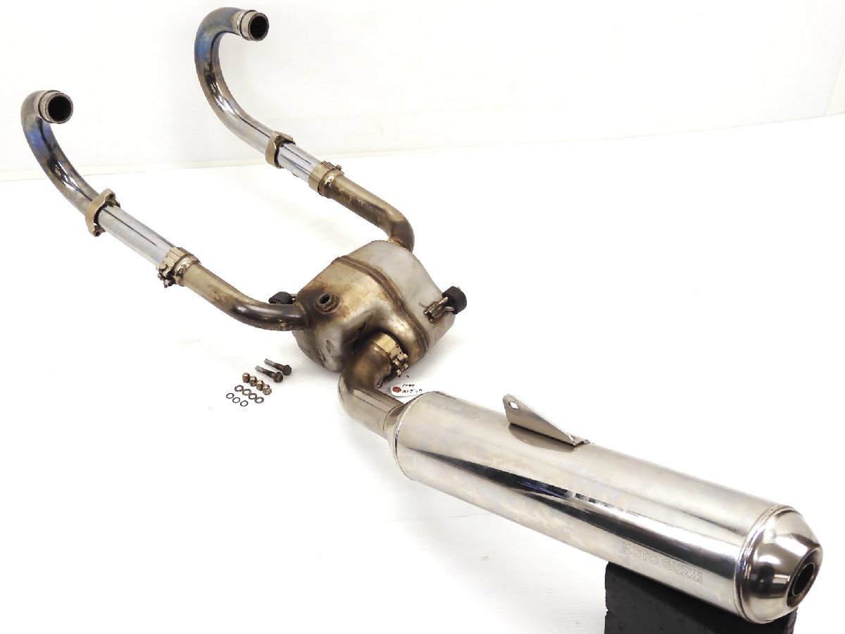 240@1049【評価S】 モトグッチ ブレヴァ 1100 実動 純正 ノーマル マフラー サイレンサー ZGU1000 ブレバ MOTO GUZZI Breva Muffler拍卖