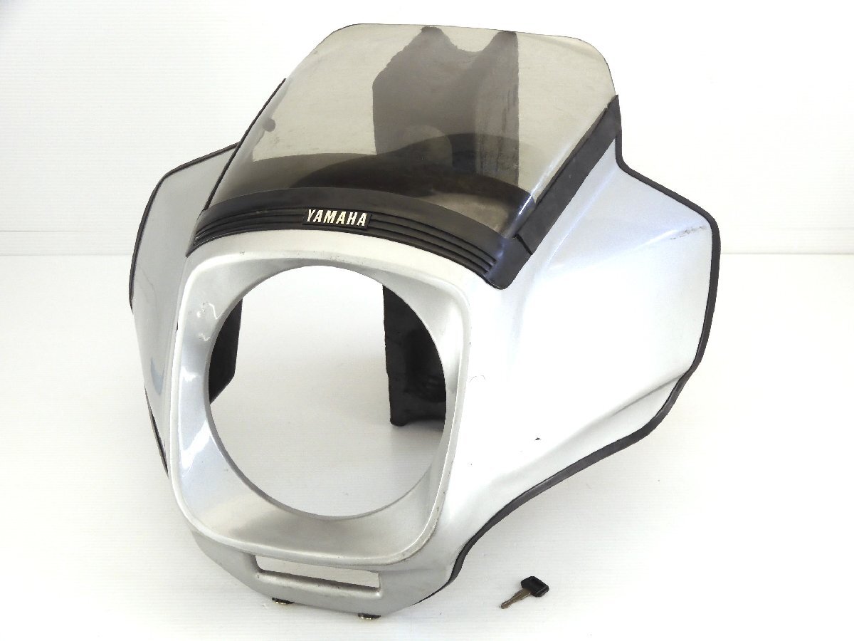 160@1057【評価S】 ヤマハ XV750E 5K0 当時物 実動 純正 OP アッパー カウル ウインド スクリーン サイドポケット用鍵付 走行距離12,933km拍卖