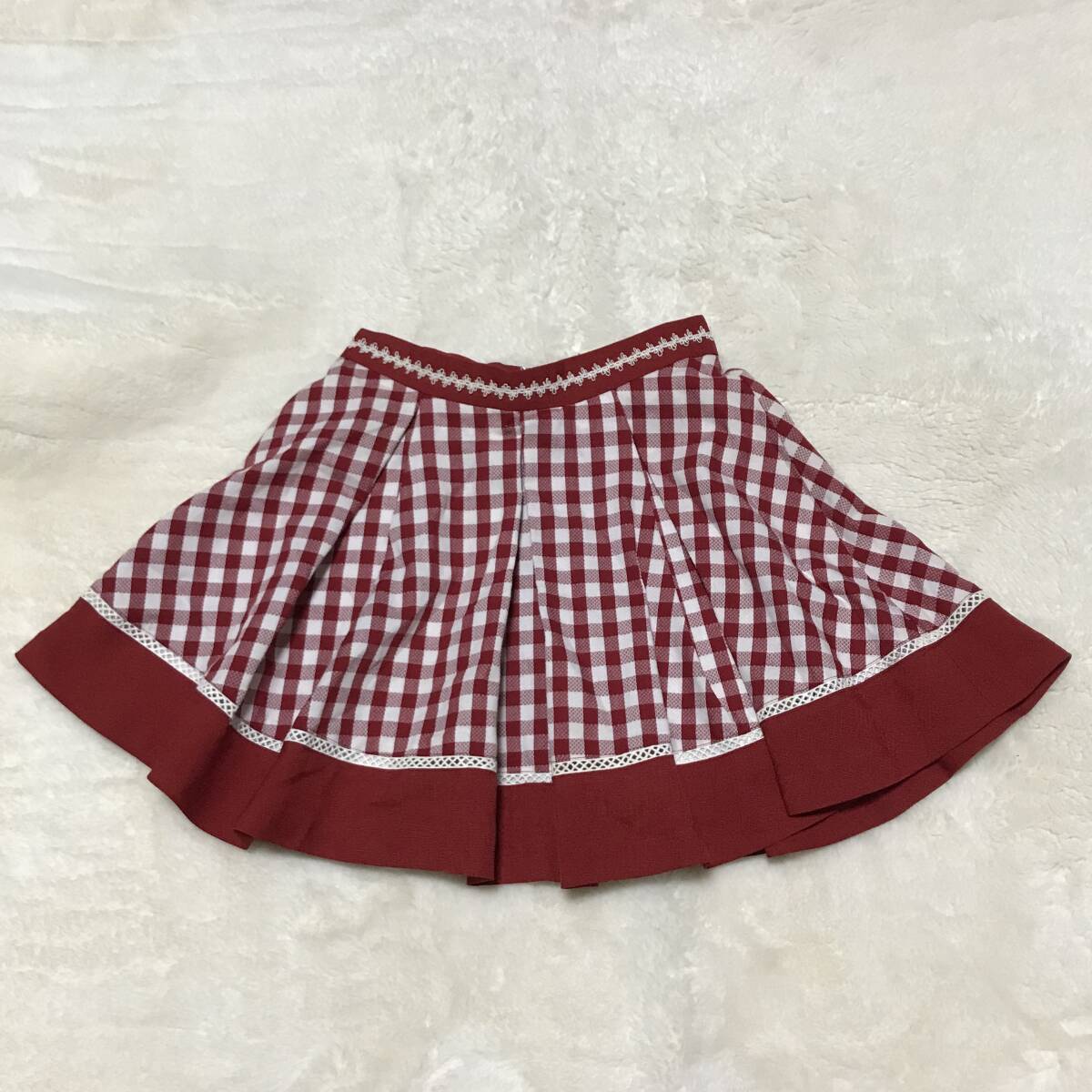 即決★ y2k フェアリーコア ミニスカート チェック ロリータ 姫 地雷 レッド 赤拍卖