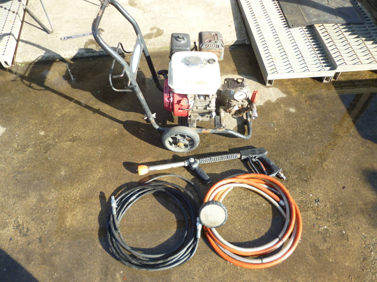 中古 スーパー工業製 ガン.ホースはおまけ程度 HONDA製エンジン式 SEC-1310-2N ホンダ GX 高圧洗浄機 作確認済み ガソリンエンジン拍卖