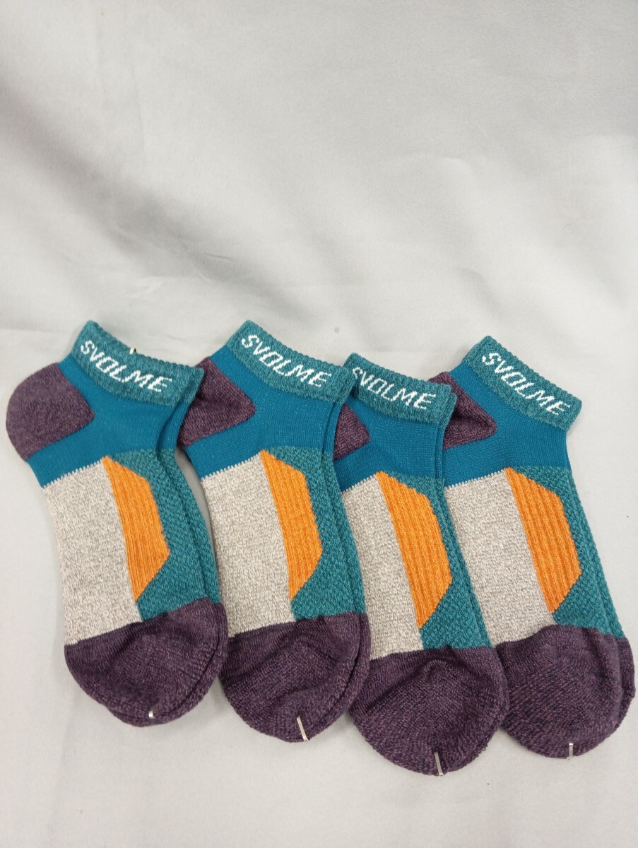 未使用品 SVOLME スボルメ ショート ソックス 靴下 4足セット スポーツ25〜27cm拍卖
