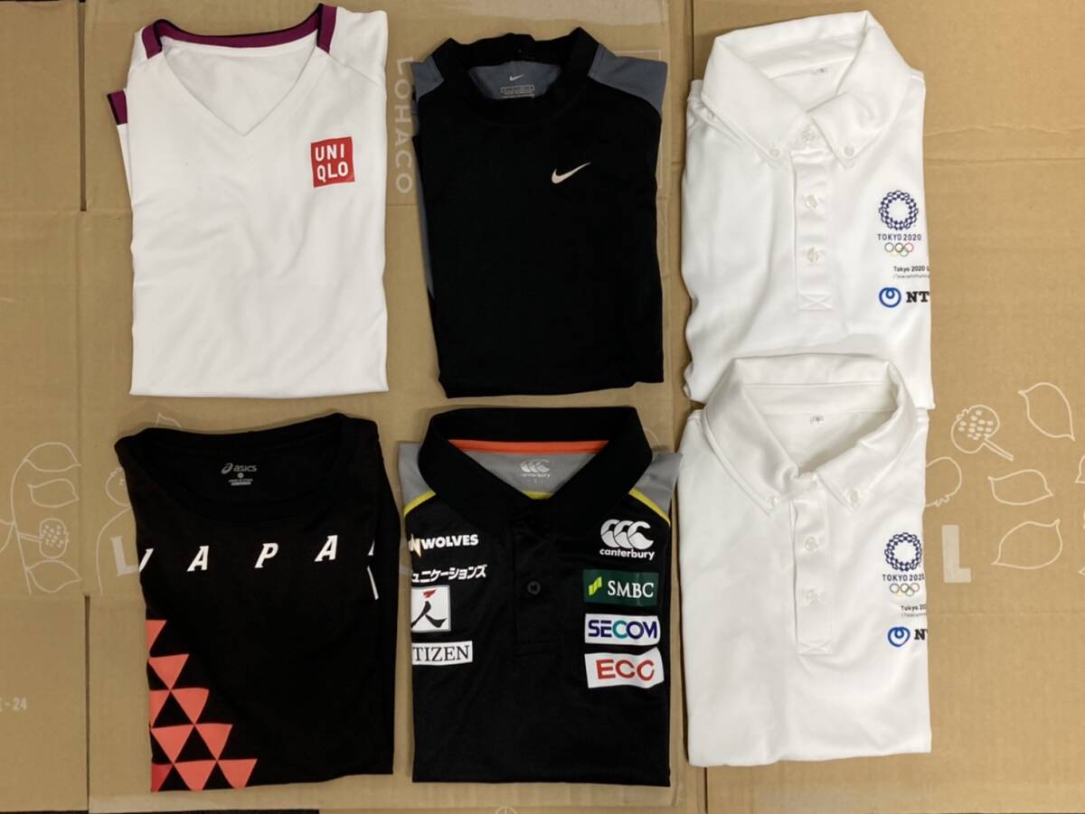 メンズスポーツウェア ドライシャツまとめ サイズS NIKE/Canterbury/NTT 東日本 TOKYO2020/ユニクロ/Asics■8004A拍卖
