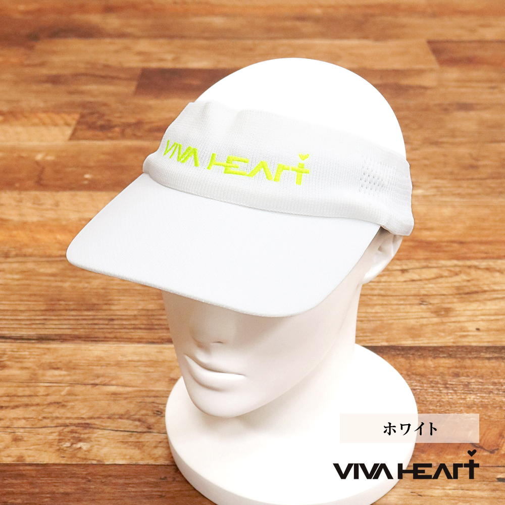 VIVA HEART/サンバイザー 013-58400 日本製 メッシュ ニット ユニセックス 男女兼用 ビバハート 新品/白/ホワイト/ki239/拍卖