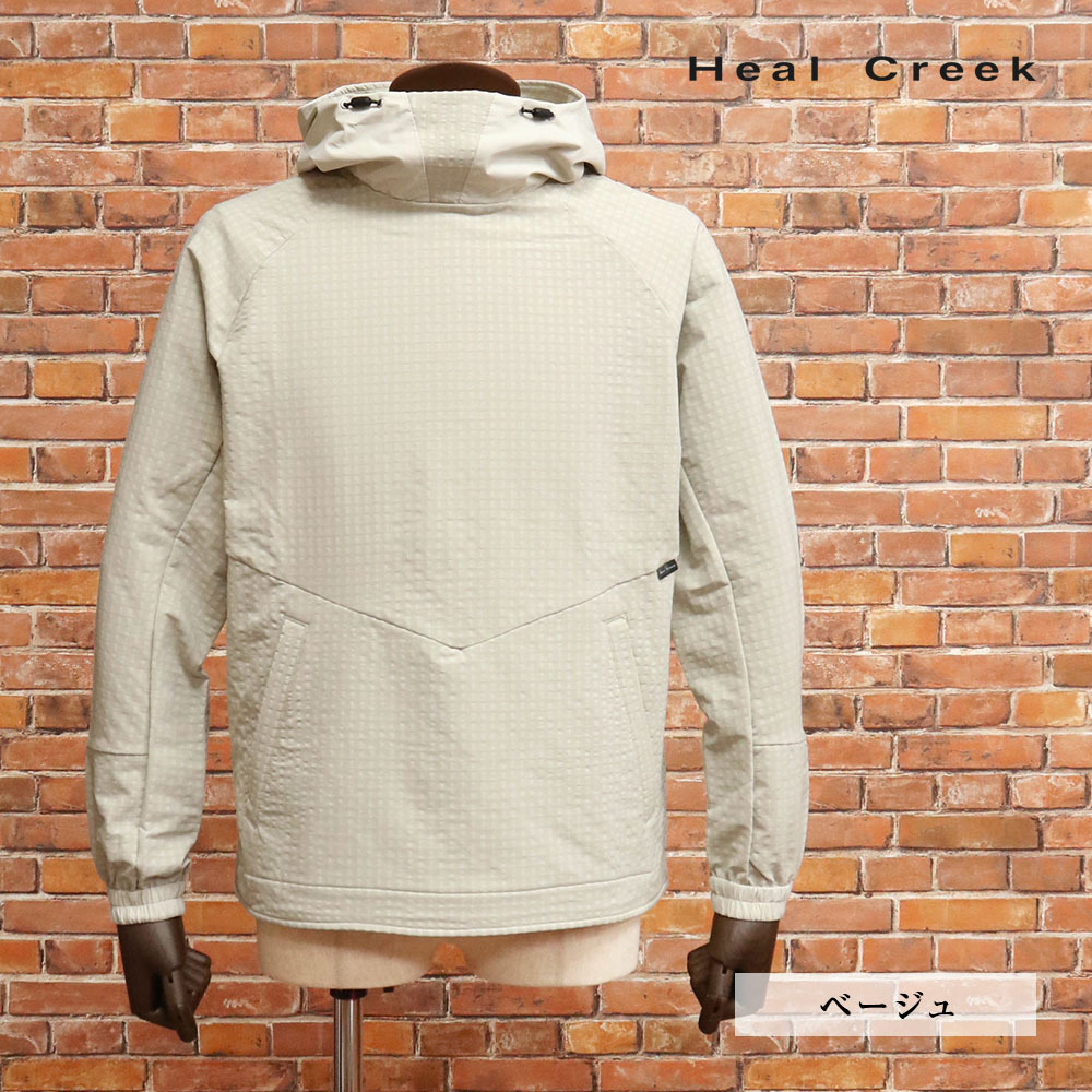 秋冬/Heal Creek/48(M)サイズ/パーカー 001-59012 撥水 透湿 保温 防シワ ヒールクリーク 新品/ベージュ/mc116/拍卖
