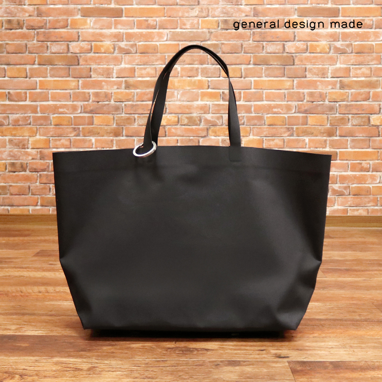 1円/general design made/トートバッグ Lサイズ シンプル 軽量 大容量 無地 ジェネラルデザインメイド 新品/黒/ブラック/jh304/拍卖