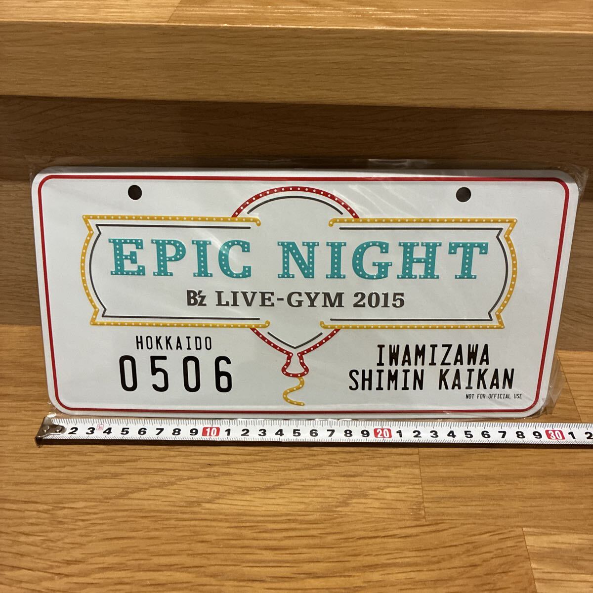 未開封 B'z LIVE-GYM2015 プレート 北海道 0506 岩見沢 市民会館 EPIC NIGHT インテリア 看板拍卖